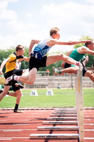 Bennett Pauli (VfL Stade) am 03.07.2022 waehrend den NLV+BLV Leichtathletik-Landesmeisterschaften im Jahnstadion in Goettingen (Tag 1)